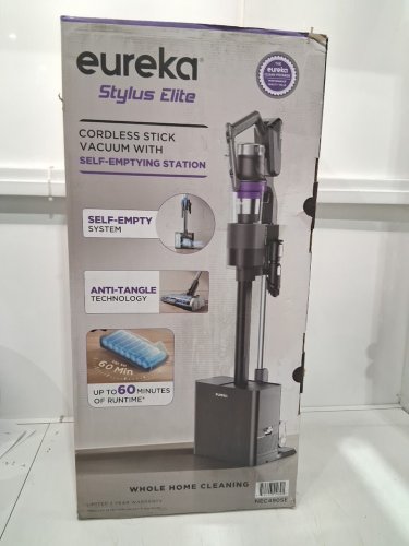 Eureka Cordless Rechargeable 3-IN-1 Stick Vacuum Cleaner WITH CLEANING STATION & ANTI-TANGLE NOZZLE FOR ALL FLOORS - GREY/PURPLE (MODEL: NEC490SE) image 4