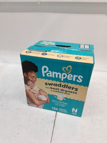 136PK PAMPERS SWADDLERS DIAPERS - NEWBORN SIZE image 2