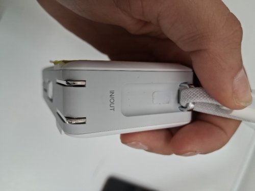 voteen Portable Charger Power Bank with AC Wall Plug & Built-in Cables for iPhone 17/16/15, iPad, Galaxy S25/S24, iWatch - 10000 mAh - white image 5