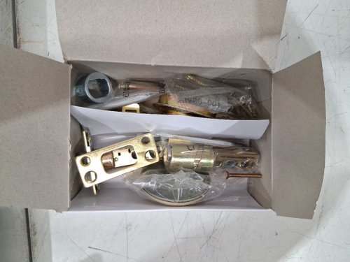 WEISER ELEMENTS KINGSWAY/YUKON BRASS EXTERIOR HANDLESET - POLISHED BRASS (MODEL: ‎9GAC94710-001) image 5