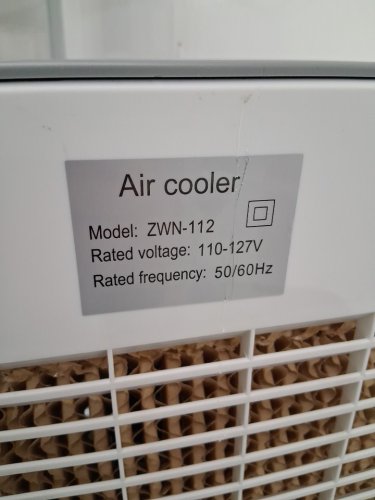 PORTABLE AIR COOLER WITH WATER TANK EVAPORATIVE COOLING - 8L - WHITE/GREY (MODEL: ZWN-112) image 5