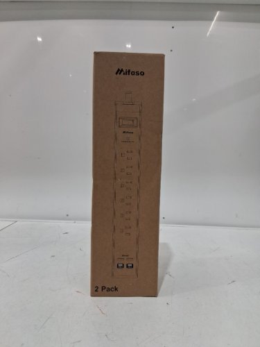 2PK Mifaso Surge Protector Power Bars with 6 Outlets, 2 USB-A, and 2 USB-C Ports - 10FT Braided Cable - Black (Model: MFS311B2) image 2