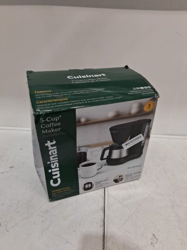 Cuisinart 5-cup coffee maker with removable water reservoir - black/stainless steel (model: dcc-5570nasc) image 2