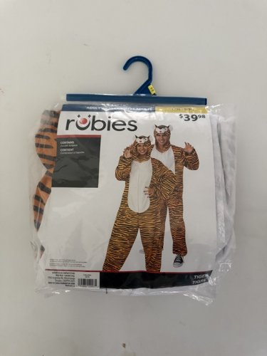 UNISEX RUBIES TIGER ONESIE COSTUME - M: LARGE W: EXTRA LARGE - ORANGE/BLACK (STYLE: 702799) image 2