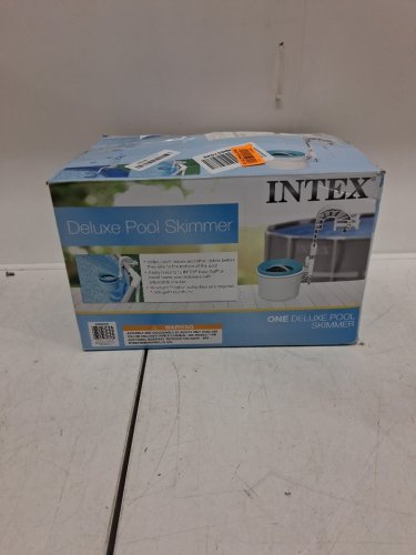 INTEX KRYSTAL CLEAR POOL BASICS ABOVE-GROUND POOL DELUXE WALL-MOUNTED AUTOMATIC SWIMMING POOL SURFACE SKIMMER - BLUE/WHITE (MODEL: 28000E) image 2