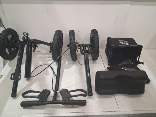 VEVOR Folding Knee Aluminum Steerable Knee Walker with Height-Adjustable Handlebar & Knee Pad, 12" All-Terrain Wheels, Dual Brakes, Leg Recovery Scooter for Broken Ankle Foot Injuries - max 350lbs - 44.7" x 36.6" x 23.8" - black - (model:HFK-9277KD) image 2