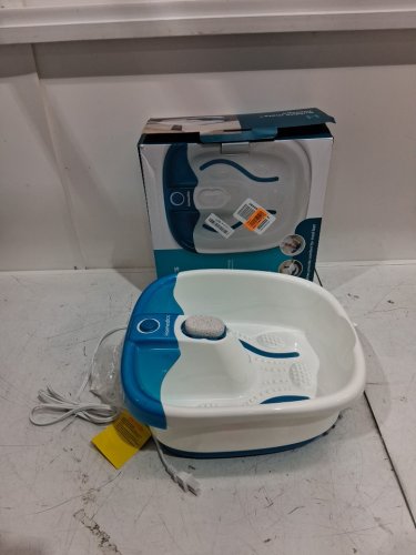 homedics bubble mate foot spa with heat maintenance - white/blue (model : FB-55) image 2