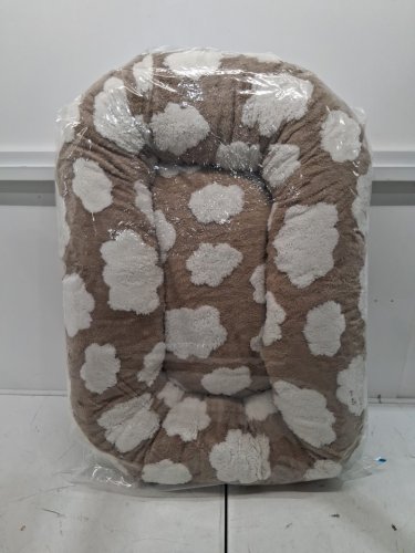 JOEJOY FIRM FOAM PET DONUT BED - 35" - BROWN/WHITE CLOUDS image 3