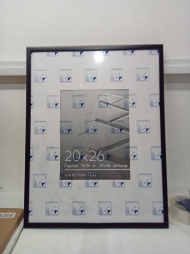 americanflat plexiglass picture frame - 20" X 26" without mat, 11" X 14" matted - black image 3