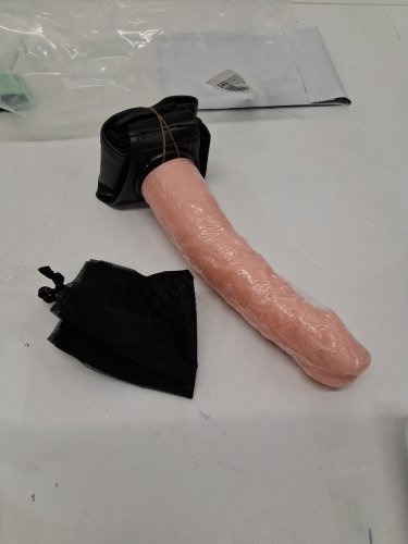 ADULTS DEAR RABBITS Strap-on with Mesh Carrying Bag- 7" - FLESH image 3