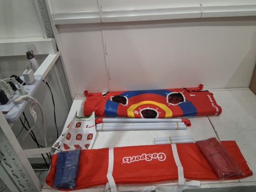 GOSPORTS BULLSEYE BOUNCE CORNHOLE TOSS GAME - 3FT x 2FT - RED/BLUE - (MODEL: CH-05-BULLSEYE) image 3