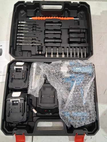 P-Koyebolt Cordless Impact Impact Gun driver kit with batteries and accessories - 740ft/lbs - blue/black image 2