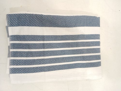 KITCHEN WORKS STRIPED COTTON DISHCLOTH - 22" X 32" - Blue/WHITE image 2