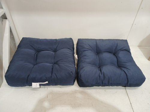 2PK Giantex Tufted Patio Cushions - 21 X 21" X 4" - NAVY BLUE image 2