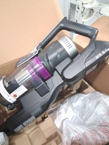 Eureka Cordless Rechargeable 3-IN-1 Stick Vacuum Cleaner WITH CLEANING STATION & ANTI-TANGLE NOZZLE FOR ALL FLOORS - GREY/PURPLE (MODEL: NEC490SE) image 10