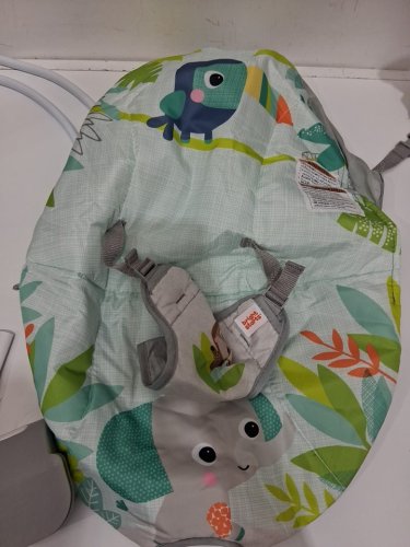 BRIGHT STARS VIBRATING BOUNCER WITH TOY BAR - RAINFOREST VIBES (MODEL:12227) image 4