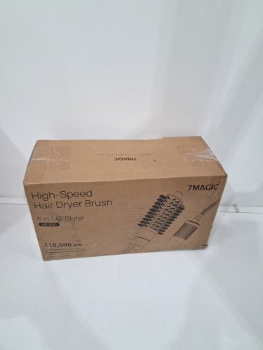 7magic high speed hair dryer brush and 6 in 1 styler - 110 volts - 1200 watts - gold - (model: HB-800) image 2