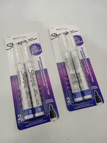 2 (2pk) Sharpie Paint Marker - Oil based & Medium point - White (model: 17820410) image 2