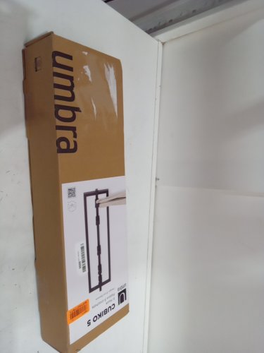 umbra cubiko wall mounted 5-hook wall hanger - 21" x 6" x 2.5" - black image 2