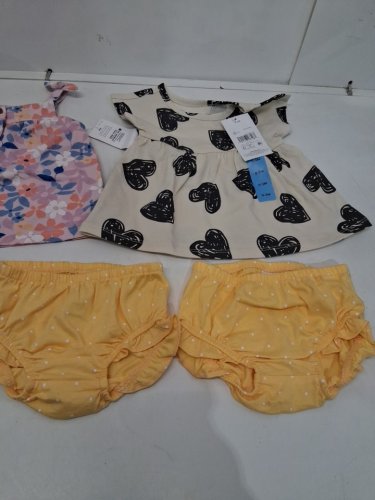 5 ASSORTED GIRLS CLOTHES - SIZES 3M-9M image 3