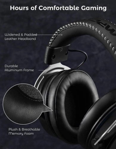 MPOW Air SE Wired Gaming Headset with noise cancelling mic - Black (Model: MPBH439AS) image 2