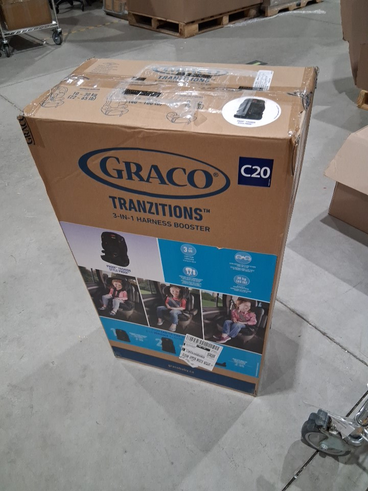 GRACO C20 TRANZITIONS 3-IN-1 HARNESS BOOSTER CAR SEAT - 100LBS CAP - BLACK (MODEL: 2035724) image 2
