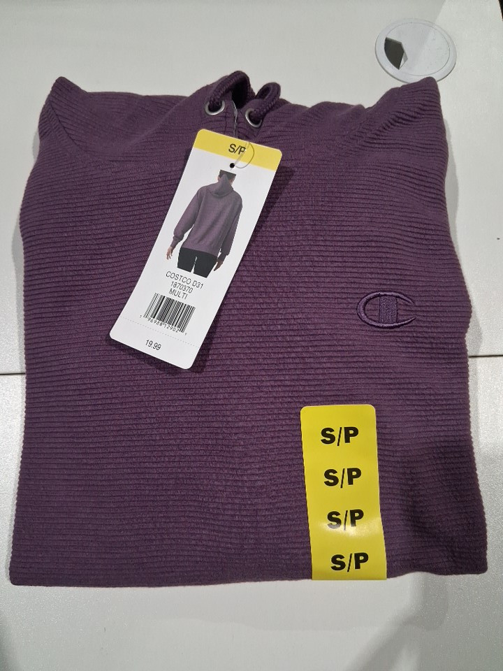 WOMEN'S CHAMPION TEXTURED TUNIC HOODIE - SMALL - PURPLE - (STYLE: 1870370) image 2