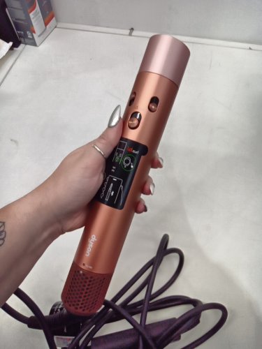 6PC DYSON i.d curly + coily airwrap multi styler and hair dryer with bluetooth - amber silk ( model: hs08) image 12