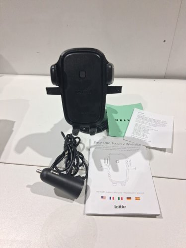 Iottie 2-in-1 Easy One Touch Wireless Dash and Windshield Phone Charging Car Mount - 15W for Android / 7.5W For Iphone - Black (MODEL: HLCRIO142) image 3