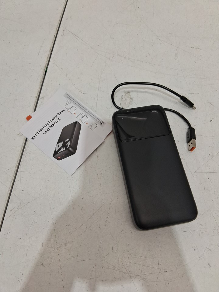 SAIKATI Portable Power Bank Charger with 2 Built-in Output Cables - 40000mah - 22.5w charging - black (MODEL:k110) image 3