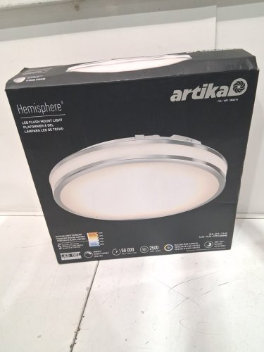 Artika Hemisphere Flush Mount Light with 5 SELECTABLE LIGHT COLOURS 2700K/3000K/3500K/4000K/5000K - 2500LM - 15" - CHROME (MODEL: 1806274/FM-HM5C-C1CR) image 2