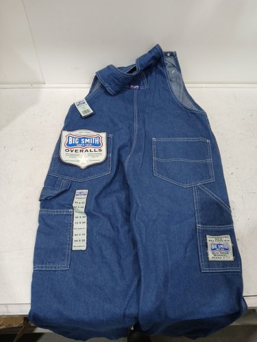 MEN'S BIG SMITH COTTON relaxed fit OVERALLS- 34W x 30L - STONEWASH denim - (style: 9428sw) image 3