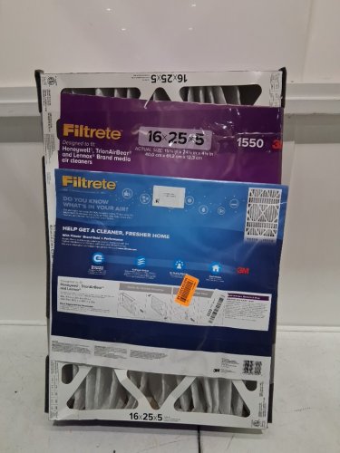 FILTRETE 16X25X5 MPR 1550 PLEATED AC FURNACE AIR FILTER, HEALTHY LIVING ALLERGEN REDUCTION - 16'' x 25'' x 1'' image 3