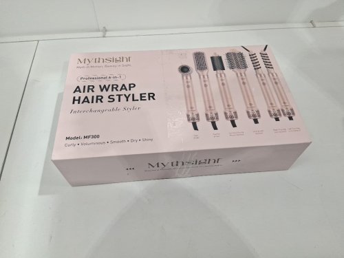6PC Mythsight StyleVibe 6-in-1 Air Styler - Hair Dryer & Blow Dryer Brush with Auto Wrap Curl L/R, Fast Drying, Smooth Blowouts, Root-Lift  - PINK (MODEL: MF300) image 2