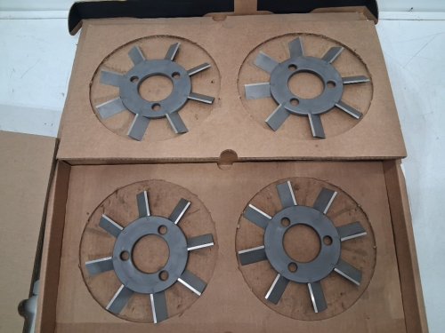 4pk heavy duty industrial 8-blade meat grinder replacement wheel/blade - silver (model: ee-40) image 4