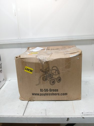 Garden Hose Reel Cart with Wheels - 300FT MAX HOSE - GREEN (MODEL: XJ-50-GREEN) image 2