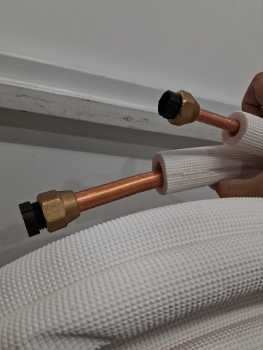 Premium Mini Split Line Set AC Copper Tubing Pipe with Thickened Insulated Coil - 3/8" and 3/8" - 25ft - White (Model: JSY-SS-SKU15) image 6