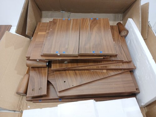 2PK TOKSOM Slim Mid-Century Modern Nightstand Bedside Tables with 2 Drawers and Open Shelf - 24.4" x 15.7" - Walnut Brown (Model: NT-WAL-2434) image 7