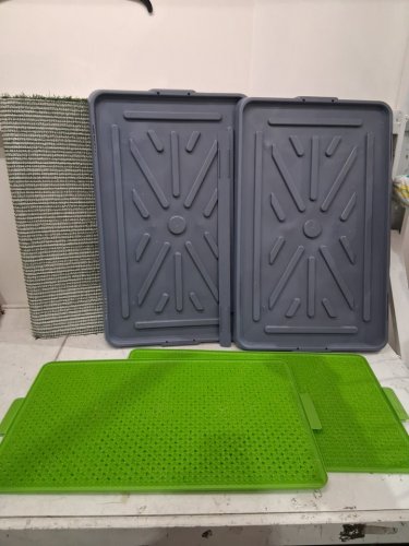 PROTECT ME ALERT SERIES POTTY PATCH ECONOMICAL ARTIFICAL PET GRASS PATCH, DOG TRAINING LITTER BOX TURF - for dogs over 15lbs - LARGE/27" x 34" - green image 3