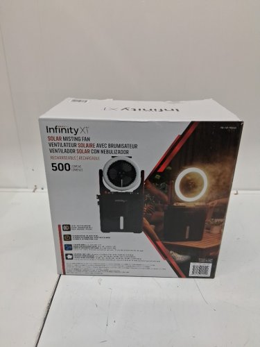INFINITY X1 SOLAR MISTING FAN- 500LUM (MODEL: 1985328) image 2