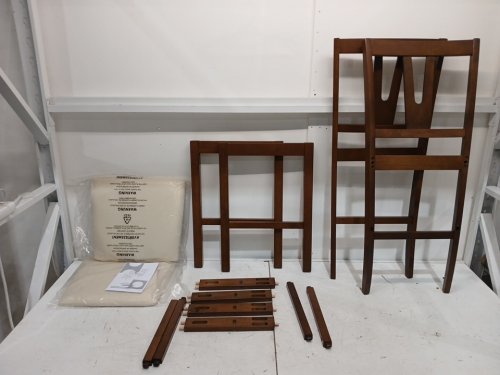 2pk costway counter height bar stools with contoured v-back - 18" x 39" x 17" - brown/beige (model: jv14337wn-2) image 4