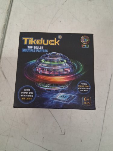 Tikduck Flying Hover Fidget Hand Controlled Mini Drone Cosmic Globe Ball - Ages 6+ - Blue/RGB image 2