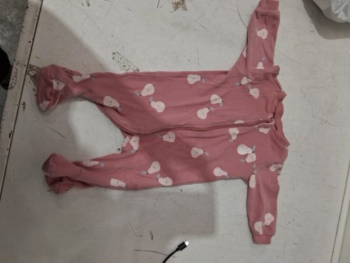 KID'S pekkle organic cotton sleeper onesie - 3m - pink / pears (Style : 4177411) image 2
