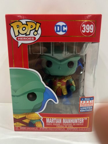 Funko pop! **2021 summer convention** heroes: dc - martian manhunter vinyl figure (#399) image 2