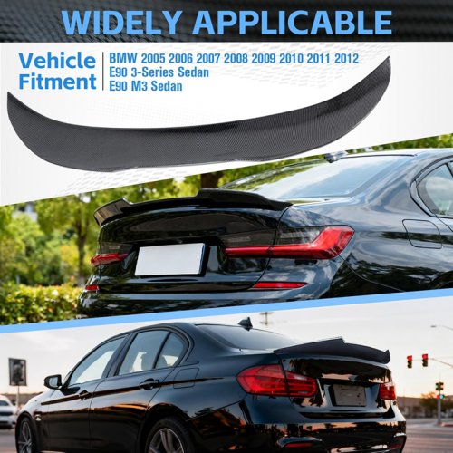 Noliven carbon fiber Rear Trunk Spoiler - for bmw 2005 - 2012 image 2