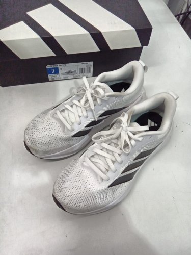 WOMENS ADIDAS RESPONSE PACE RUNNING SHOES - size 7 - WHITE/BLACK (STYLE: 1977627) image 2