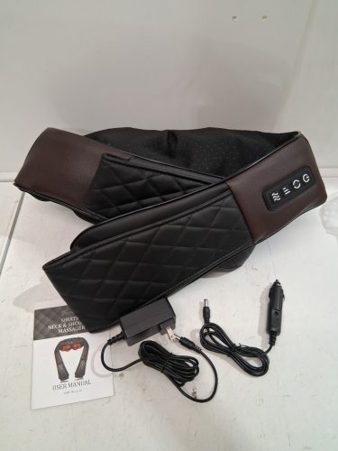 WOQQW SHIATSU NECK & SHOULDER DEEP TISSUE MASSAGER WITH HEAT FUNCTION - BLACK/BROWN (MODEL: JH-R2) image 3