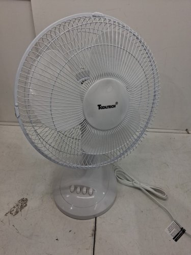 TOOLTECH 3-SPEED OSCILLATING DESK FAN - 12"D - WHITE (MODEL: 100075) image 3