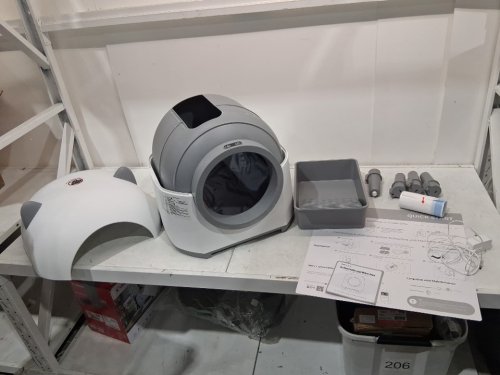 OROLEY AUTOMATIC SELF CLEANING CAT LITTER BOX - WHITE AND GRAY (MODEL: CH-ICB017) image 3