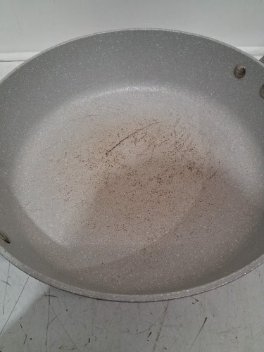 2pc STARFRIT THE ROCK TERRA NON-STICK CHEMICAL FREE DEEP FRY PAN SKILLET WITH LID - 12" - 5.2qt - GREY image 3